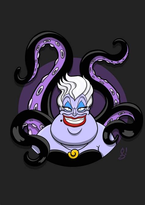 Ursula By Gonhermo On Deviantart Disney Paintings Disney Villains