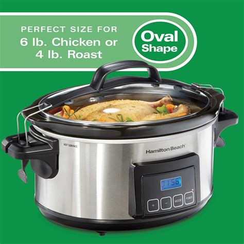 Hamilton Beach Programmable Stay Or Go Qt Slow Cooker Stainless