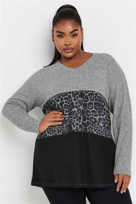 Grey Plus Size Knitwear Yours Clothing