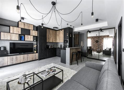 An Industrial-Inspired Apartment With Exposed Brick, Metal and Concrete