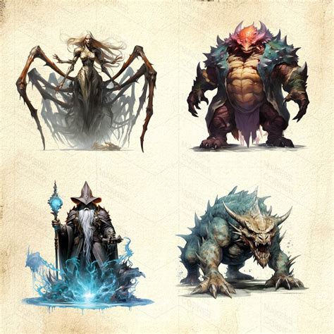 Fantasy Rpg Bosses Clip Art Collection For Art And Design Fantasy Art