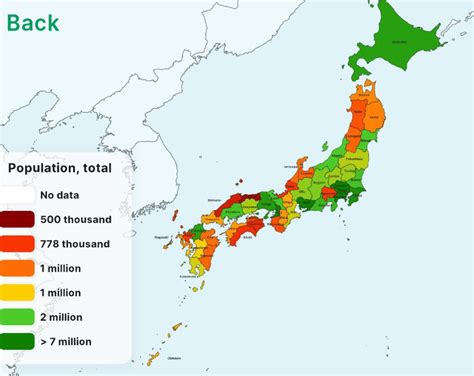 Population Density Of Japan prefectures ( map from study geo) : r/Maps