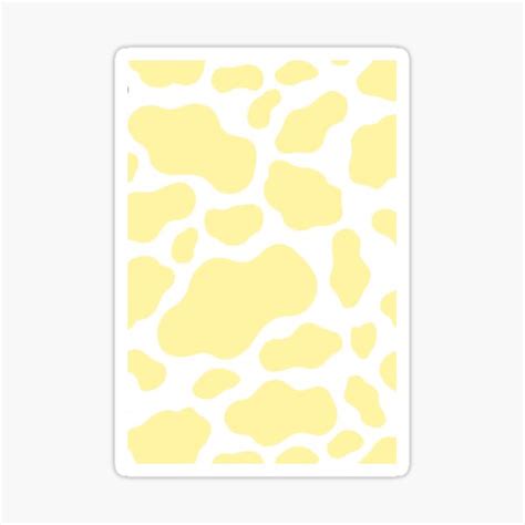 Yellow Cow Print Sticker For Sale By Xkat Ax Redbubble