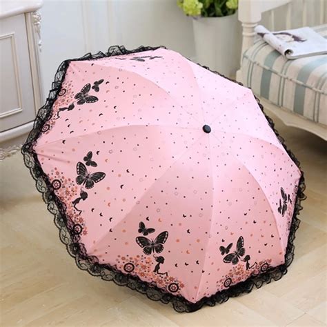 New Girl Umbrellas Women Rain Butterfly Fairy Umbrella Modern Fashion