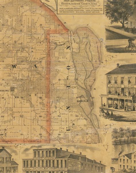 Union Iowa 1867 Old Town Map Custom Print Jackson Co OLD MAPS