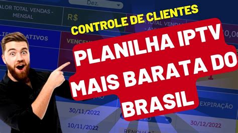 Planilha Controle De Clientes Iptv B Sica Autom Tica Youtube