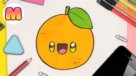 COMO DIBUJAR UNA NARANJA KAWAII Dibujos Kawaii Faciles Como Dibujar