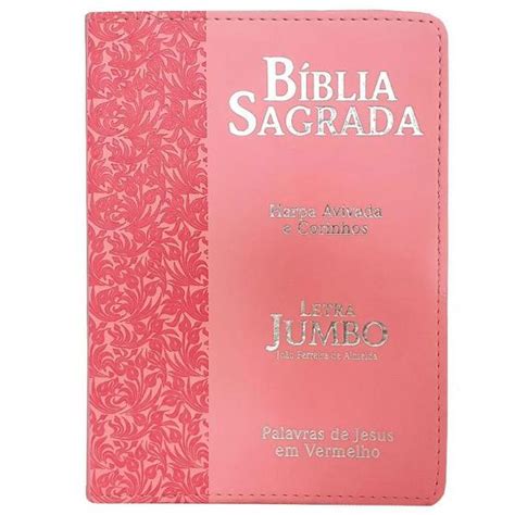 Bíblia Sagrada Letra Jumbo Arc Harpa Avivada E Corinhos Capa Pu Luxo