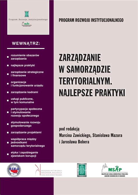 PDF zarządzanie w samorządzie terytorialnym najlepsze praktyki