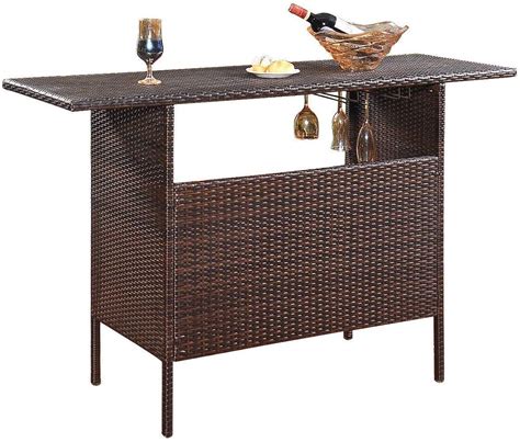 Wicker Bar Patio Table - Daley Rental