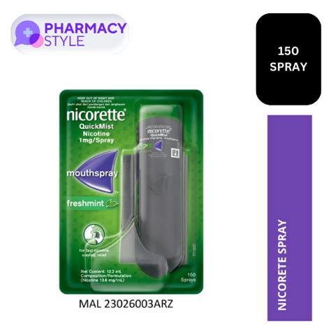 NICORETTE Quick Mist Spray 1mg Fresh Mint 13 2ml Shopee Malaysia