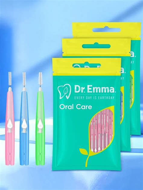 Dr Emma Dr Emma 50 peças de escova interdental ferramenta de limpeza