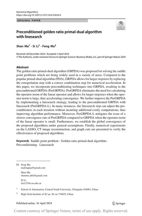 Preconditioned Golden Ratio Primal Dual Algorithm With Linesearch