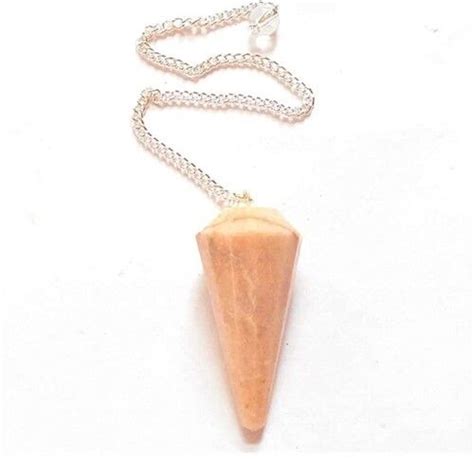 Peach Moon Stone Gemstone Dowsing Cone Pendulum At 299 00 INR In Jaipur