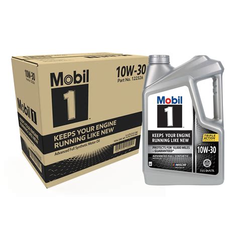 Mobil 1 Advanced Full Synthetic Motor Oil 10w 30 5 Quart Pack Of 3