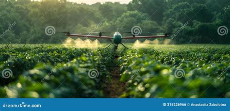 Drone Agritech Enhancing Crop Growth Concept Crop Monitoring