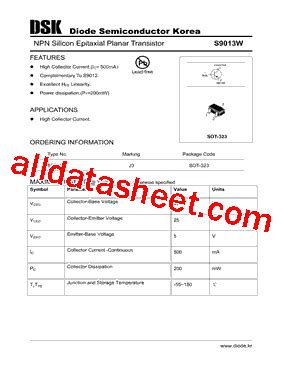 S W Datasheet Pdf Diode Semiconductor Korea