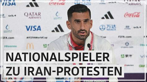 Iranischer Spieler Vor England Match Nationalspieler Stimme Der