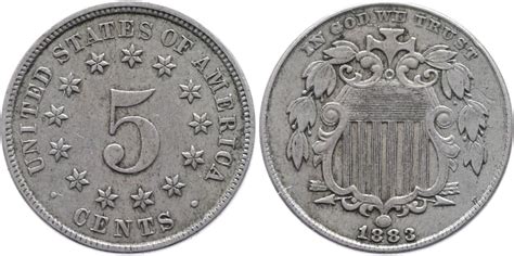 U S A Cent Shield Nickel Ordentliches Sehr Sch N Ma Shops