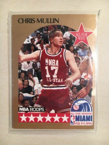 1990 91 Nba Hoops Chris Mullin All Star West 22 Single Insert W Bonus