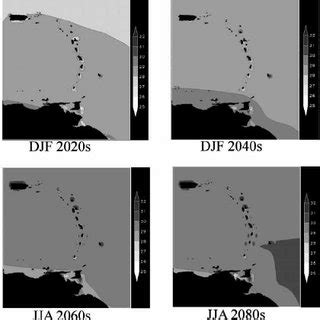 Projected Decadal Winter Djf And Summer Jja Sea Surface