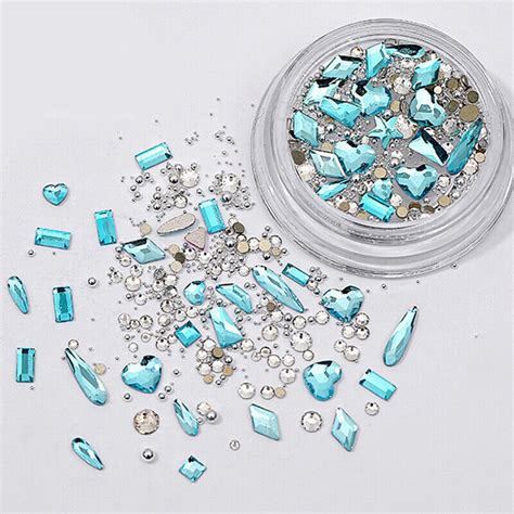 D Mixed Crystal Ab Nail Art Strasssteine Mit Flacher R Ckseite