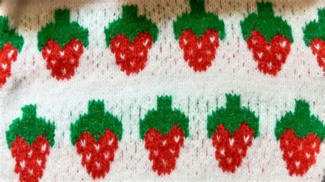 Strawberry Knitting Pattern 212 Design For Babies Sweater How To Knit