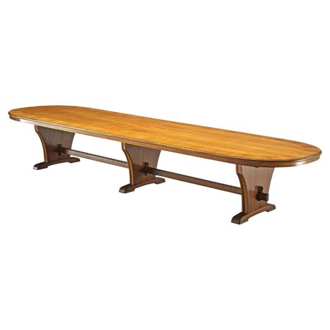 Large Oval Conference Table In Walnut 15ft For Sale At 1stdibs