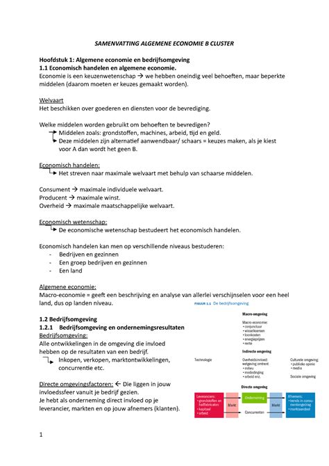 Samenvatting Algemene Economie Samenvatting Algemene Economie B