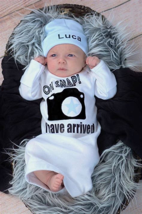 Newborn Boy Coming Home Outfit Baby Shower Gift Personalized Etsy