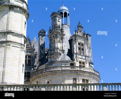 Toit décoratif du Château de Chambord Photo Stock - Alamy