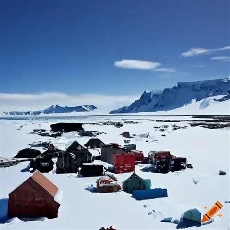 Busy Market Scene In Antarctica On Craiyon