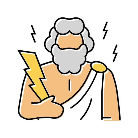 zeus greek god mythology color icon vector illustration 35451835 Vector ...