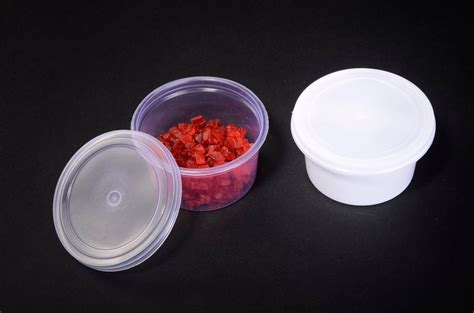 Polyzone Round Head Shape 125ml Disposable Plastic Food Container At