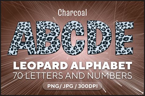 Charcoal Leopard Alphabet Graphic By Fromporto Creative Fabrica