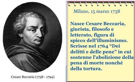 Accadde Oggi Nasce Cesare Beccaria Iniziativa Laica