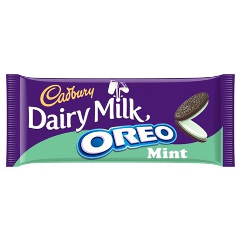 Cadbury Dairy Milk Oreo Mint Chocolate 120g Tesco Groceries