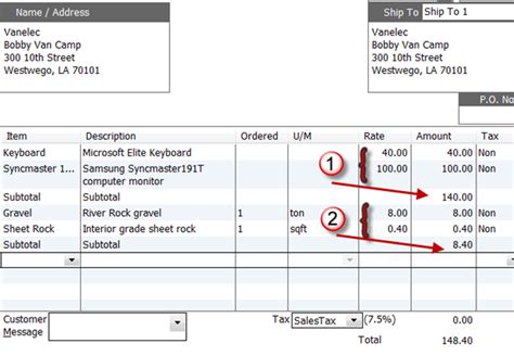 Quickbooks Estimate Template