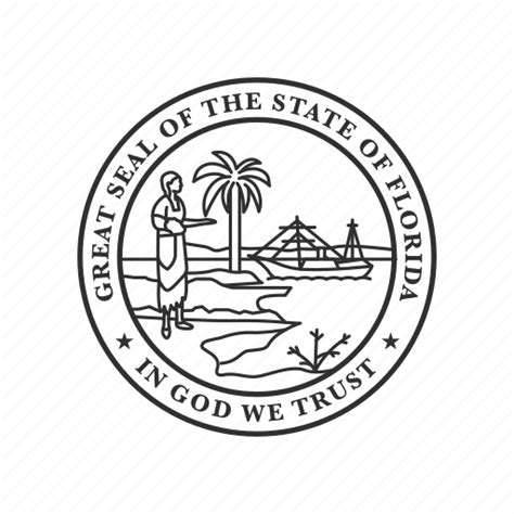 America, florida, seal, state, state seal, state symbol, usa icon ...