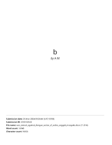 Larvicidal Activity Of Some Botanical Extracts Commercial 4