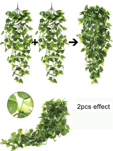 Stukken Kunstmatig Hangend Planten Nep Liaan Nep Bladeren Voor Muur