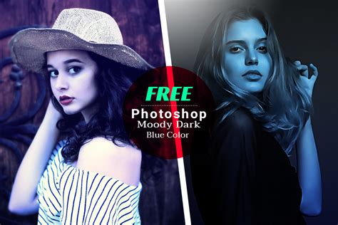 Free Photoshop Moody Dark Blue Color Grading Effect Behance