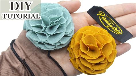 DIy Cara Membuat Bros Bunga Dari Kain Perca Fabric Flower