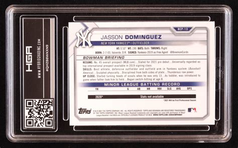 Jasson Dominguez Bowman Chrome Mega Box Prospects Bcp Rc Hga