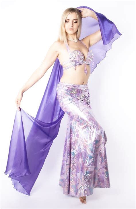 Belly Dance Costume Holographic Lilac Bellydance Boutique Uk