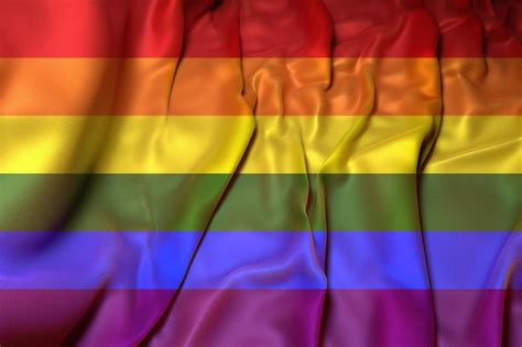 Premium Photo D Illustration Of Gay Pride Flag On Wavy Fabric