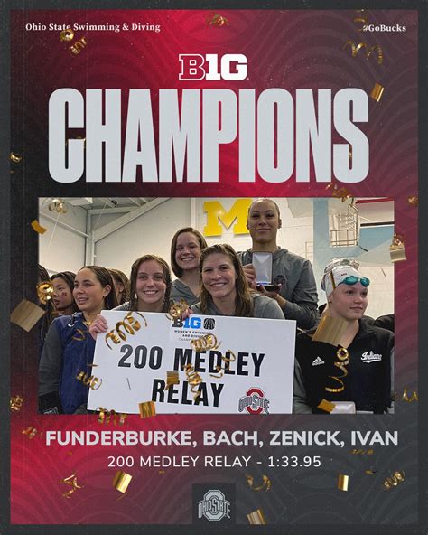 Ohio State Swimdive On Twitter The Buckeyes Won The 200 Medley Relay