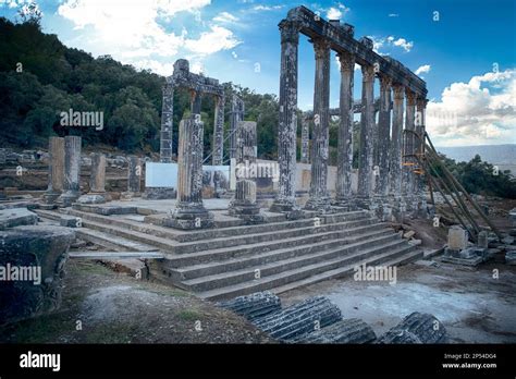 The Temple Of Zeus Lepsinos At Euromos Ruins In Milas Mugla Turkey