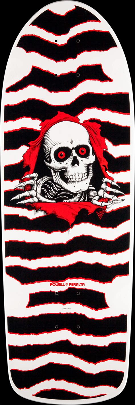 Powell Peralta Og Ripper Skateboard Deck Whitered 10 X 30 Photo 1