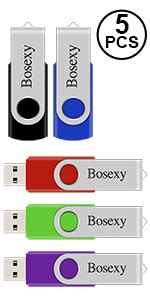 USB Flash Drive 2GB 5PCS Bosexy Thumb Drive Swivel USB 2 0 Memory